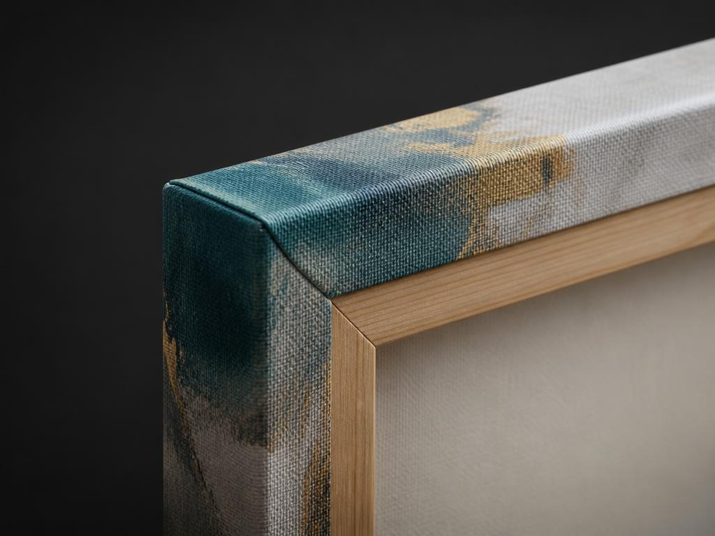Tela intelaiata su telaio in legno di abete